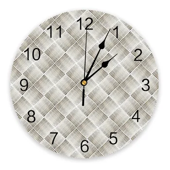 Стенен часовник с градиентной текстура в ретро стил, безшумни цифрови часовници за украса на дома спални, кухня, хол