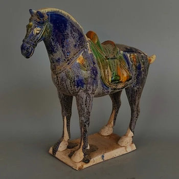 Тан Саньцай, Домашен декор на сини глазированного на боен кон, Старият порцелан, намиращ се в имитация на музея декор, Скулптури, Статуетки