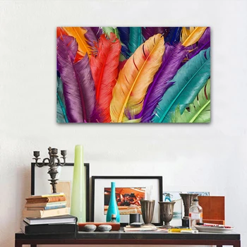 Цветни стенни художествена картина, платно с принтом от пера, Водонепроницаемое платно, Картини за дома, арт хол