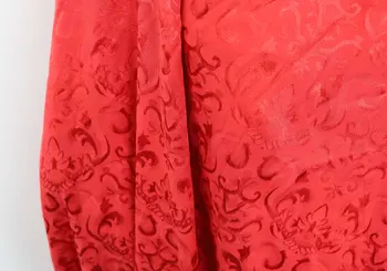 Червена Класическа Жаккардовая Плат в ретро стил За Вземане на Чонсам Ханфу ширина 150 см - продава се на метър