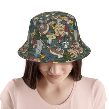 Шапка-кофа с гъбен гора, градинска шапка с крем, спортна шапка рибар за почивка